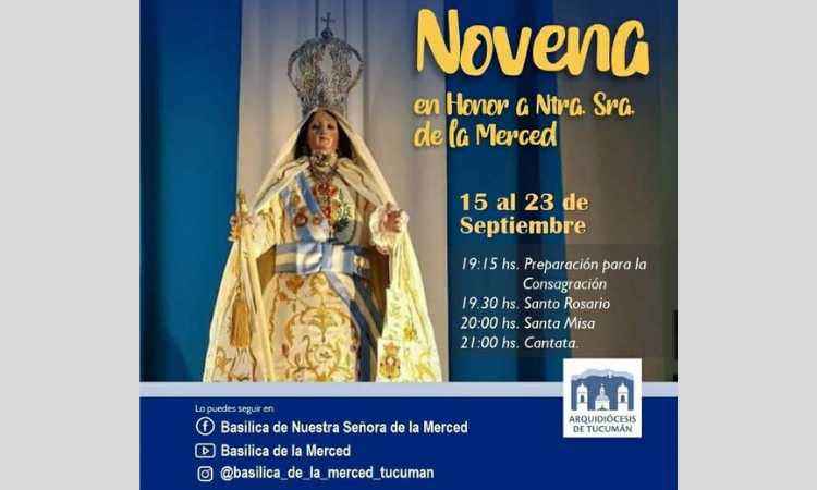 Con una procesión inició la novena a Nuestra Señora de la Merced Con una procesión inició la novena a Nuestra Señora de la Merced