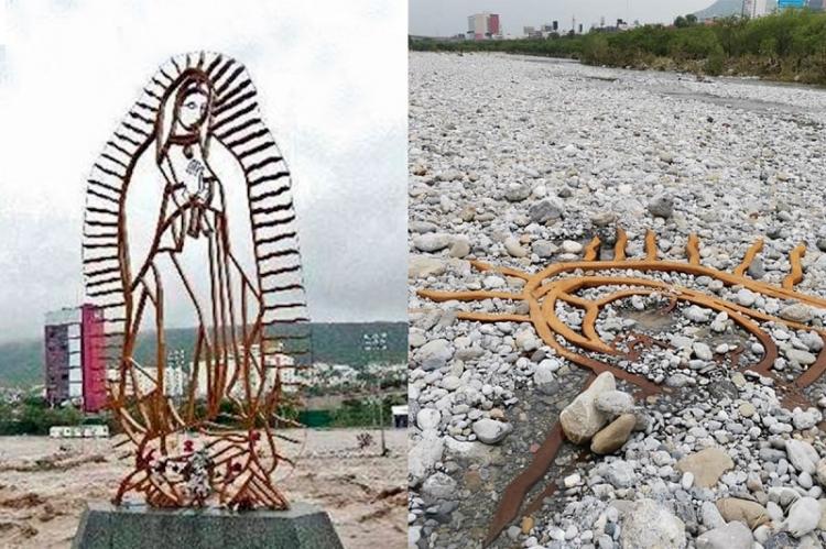 Huracán Hanna descubre escultura de la Virgen de Guadalupe sepultada hace 10 años Huracán Hanna descubre escultura de la Virgen de Guadalupe sepultada hace 10 años