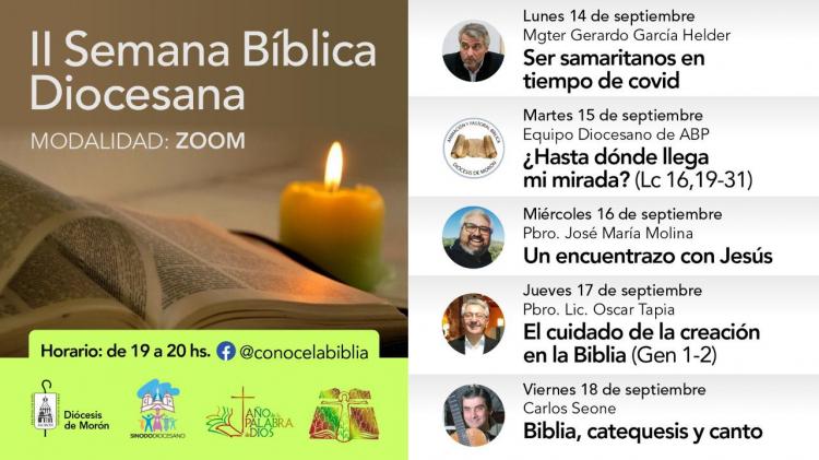 Morón: Semana Bíblica Diocesana, en modalidad virtual Morón: Semana Bíblica Diocesana, en modalidad virtual