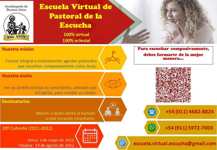Comienza una nueva edición del curso virtual sobre Pastoral de la Escucha Comienza una nueva edición del curso virtual sobre Pastoral de la Escucha