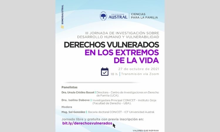 Se hará la lll Jornada de Investigación sobre Desarrollo Humano y Vulnerabilidad Se hará la lll Jornada de Investigación sobre Desarrollo Humano y Vulnerabilidad