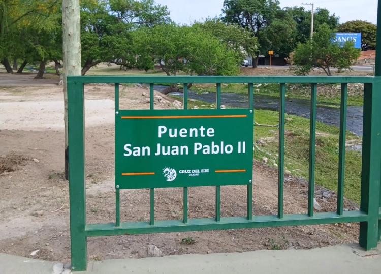 Cruz del Eje: un puente histórico lleva el nombre 'San Juan Pablo II' Cruz del Eje: un puente histórico lleva el nombre 'San Juan Pablo II'