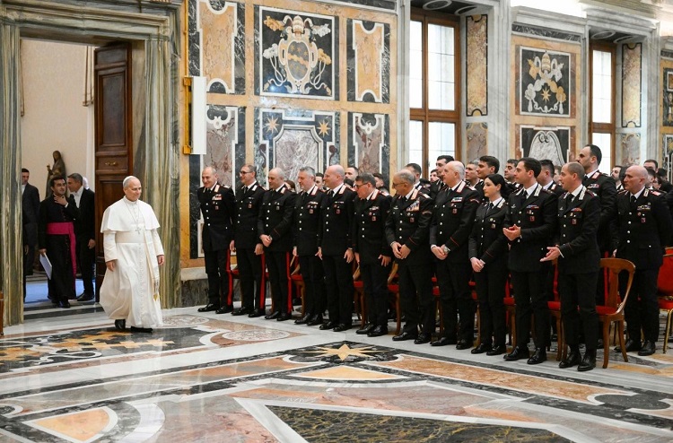 El Papa agradeció a la policía italiana su trabajo durante el Año Jubilar