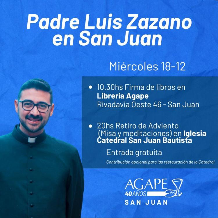 El sacerdote Luis Zazano firmará libros de su autoría en San Juan El sacerdote Luis Zazano firmará libros de su autoría en San Juan