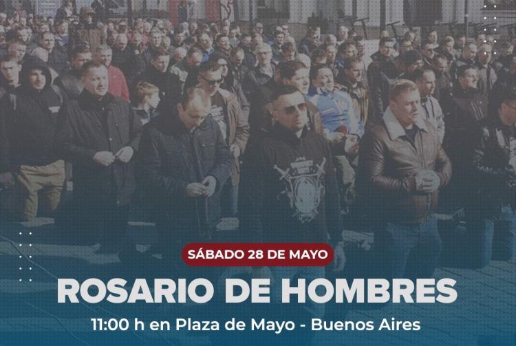 En la Plaza de Mayo, hombres rezarán un rosario por la protección de la familia En la Plaza de Mayo, hombres rezarán un rosario por la protección de la familia