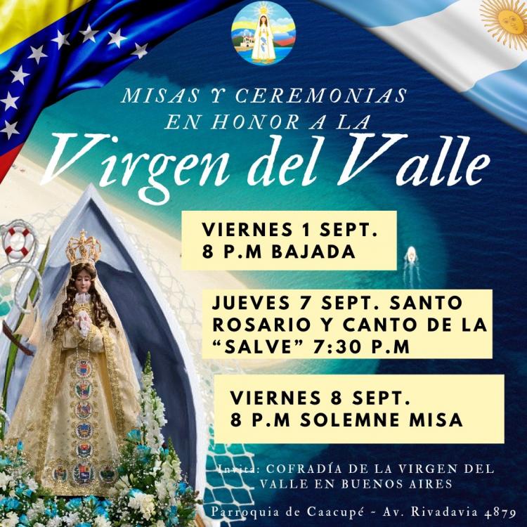 Homenajes a la Virgen del Valle, patrona del Oriente venezolano Homenajes a la Virgen del Valle, patrona del Oriente venezolano